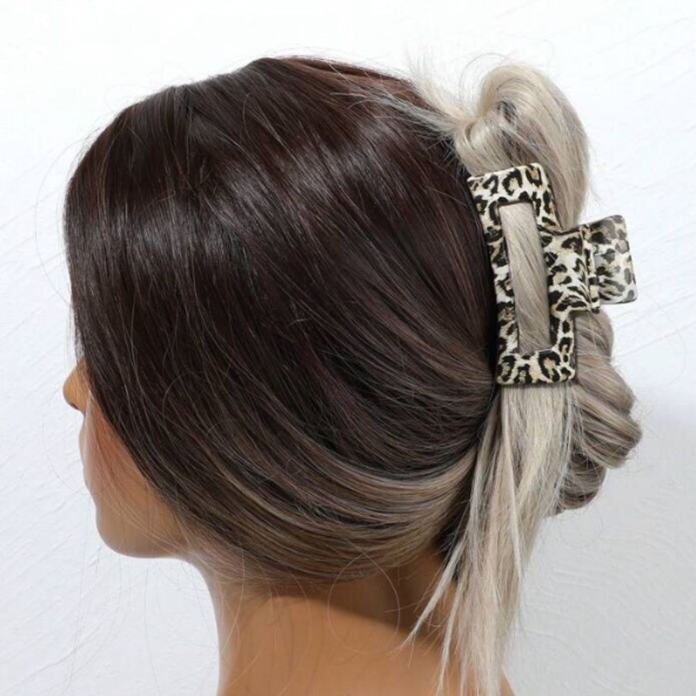 Leopard Print Large Hair Claw Clip